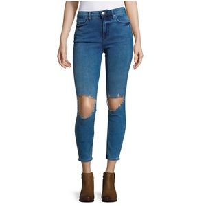 free people busted knee skinny jeans